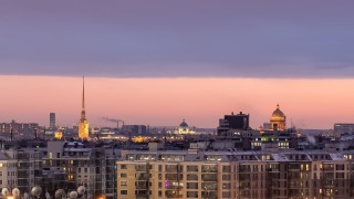 Вид на панораму Санкт‐Петербурга из окон ЦДС «Чёрная Речка»